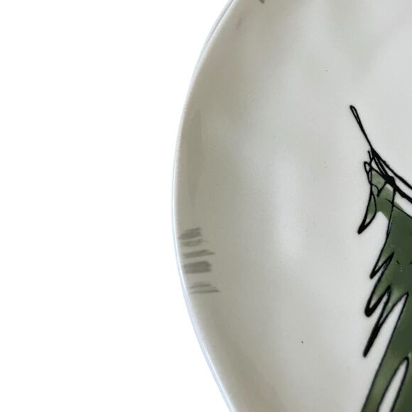 ELI + ANA Whimsy SKIING SANTA Dinner Plate Set of 4 Ceramic Christmas Holiday - Picture 11 of 16